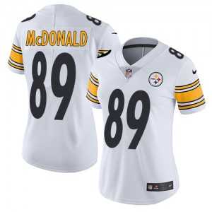 Womens Nike Pittsburgh Steelers #89 Vance McDonald White Vapor Untouchable Limited Player NFL Jersey Dzhi